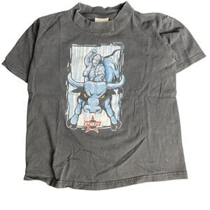 Vintage Wrangler PBR Riding Bull Black T-shirt Youth Medium